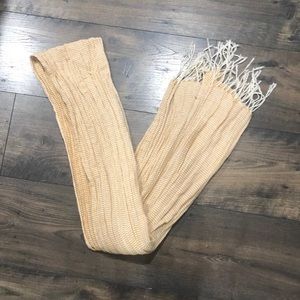 Orange-yellow and white scarf